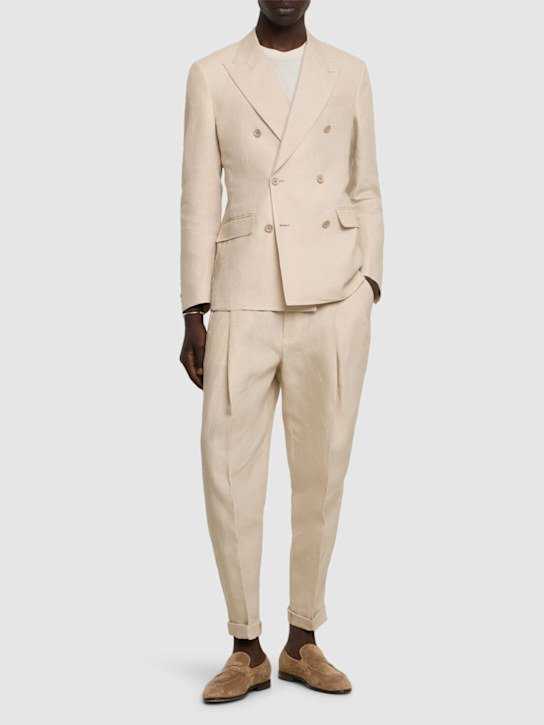 Dolce&Gabbana: Deconstructed linen jacket - men_1 | Luisa Via Roma