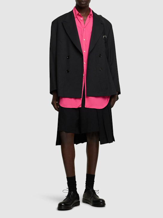 Comme des Garçons Homme Plus: Garment dyed poly shirt - men_1 | Luisa Via Roma