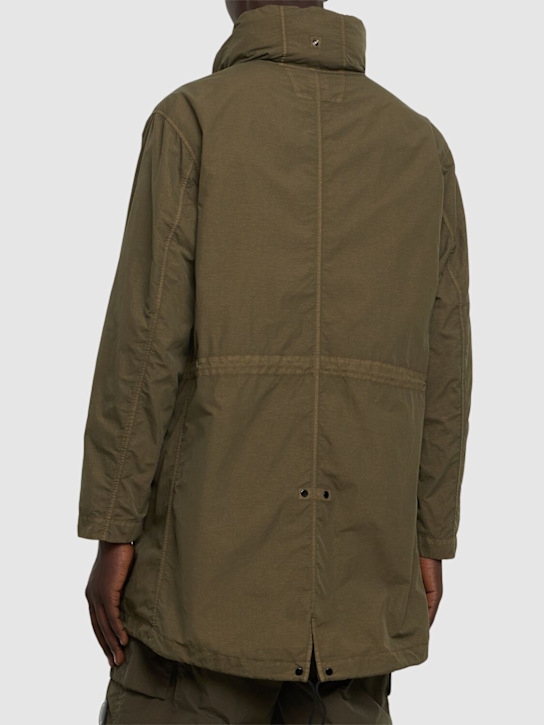C.P. Company: Flatt nylon goggle fishtail parka - Efeugrün - men_2 | Luisa Via Roma
