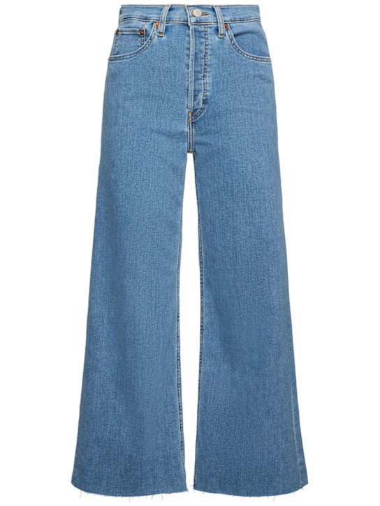 RE/DONE: High rise wide leg jeans - women_0 | Luisa Via Roma