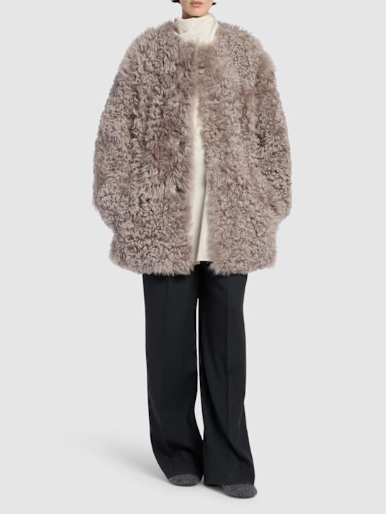 AMI Paris: 羔羊皮草大衣 - women_1 | Luisa Via Roma