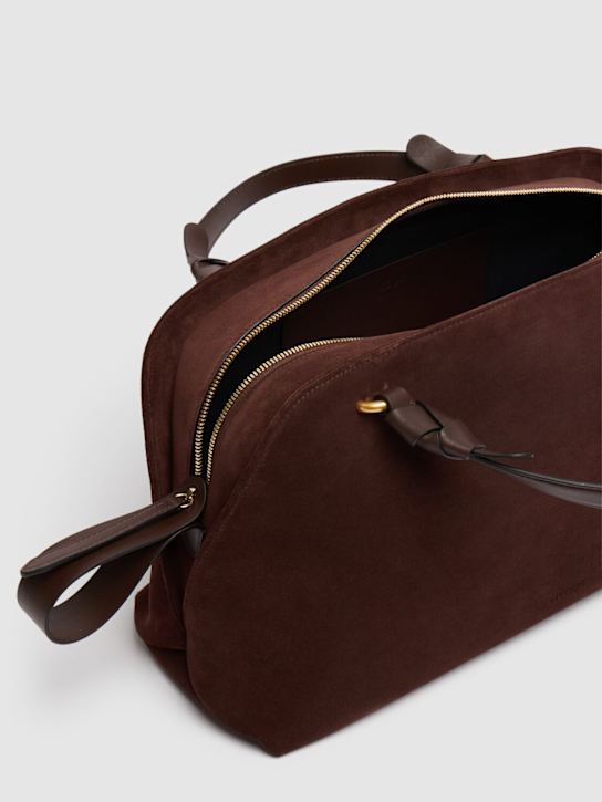 Neous: Aries suede tote bag - Dark Chocolate - women_5 | Luisa Via Roma