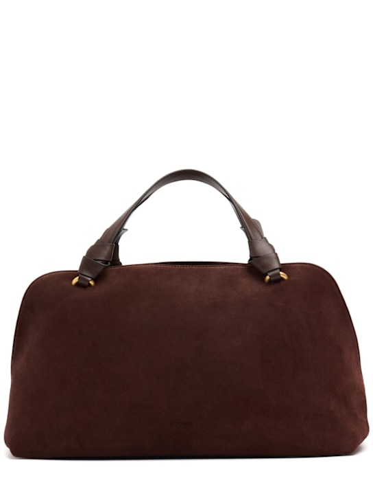 Neous: Aries suede tote bag - Dark Chocolate - women_0 | Luisa Via Roma