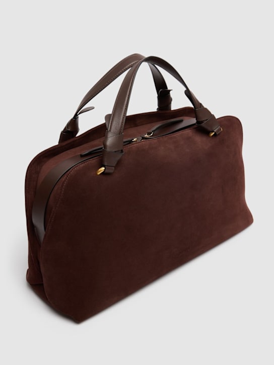 Neous: Aries suede tote bag - Dark Chocolate - women_2 | Luisa Via Roma