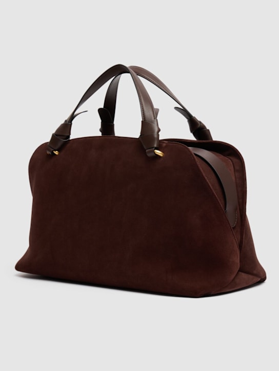 Neous: Aries suede tote bag - Dark Chocolate - women_4 | Luisa Via Roma