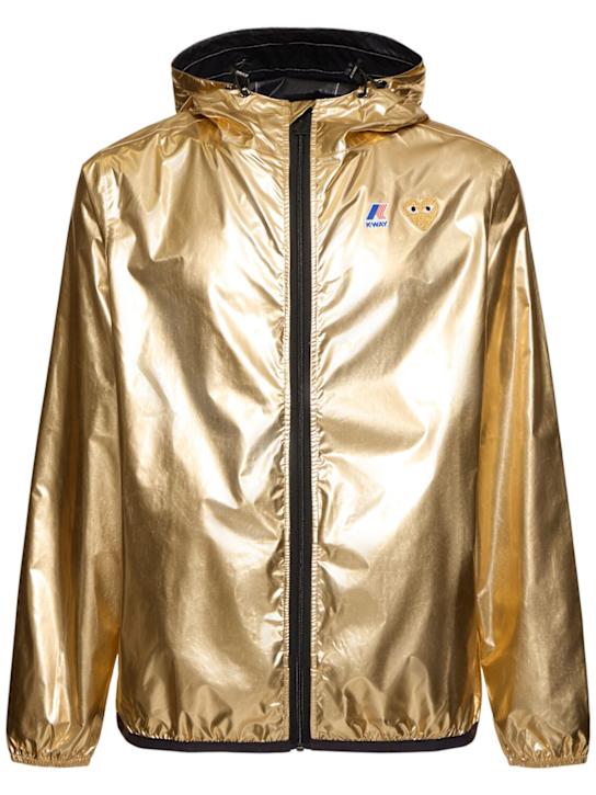 Comme des Garçons Play: K-Way gold emblem full zip jacket - men_0 | Luisa Via Roma