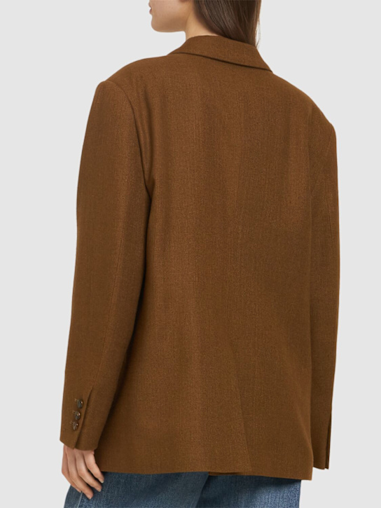 Blazé Milano: Kallima Nightbreak silk blazer - Light Brown - women_3 | Luisa Via Roma