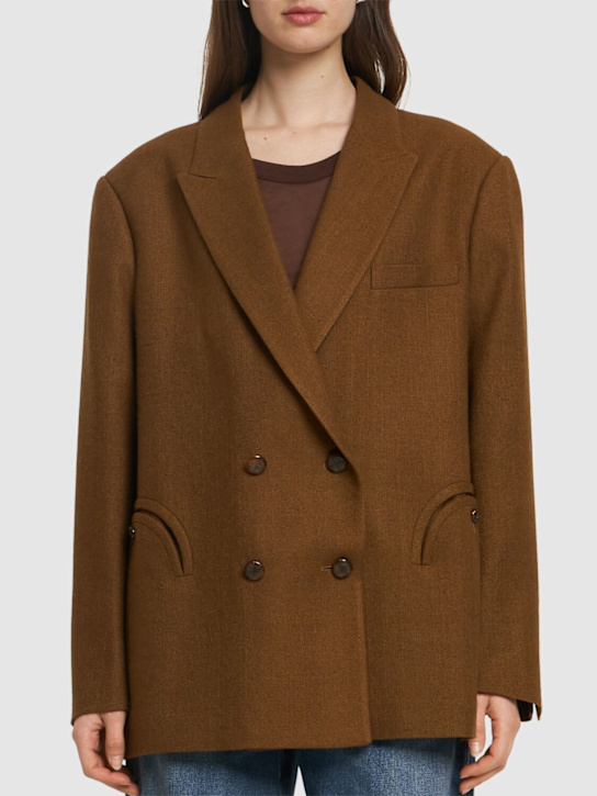 Blazé Milano: Kallima Nightbreak silk blazer - Light Brown - women_2 | Luisa Via Roma