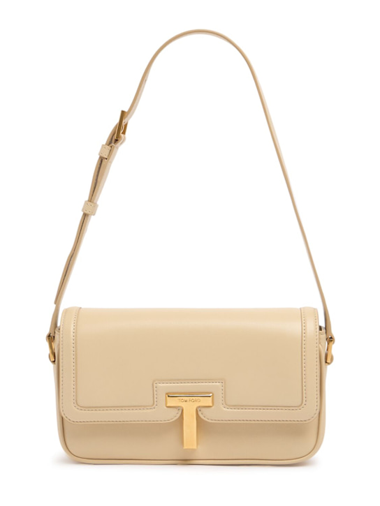 Tom Ford: E/W shiny smooth leather shoulder bag - women_0 | Luisa Via Roma