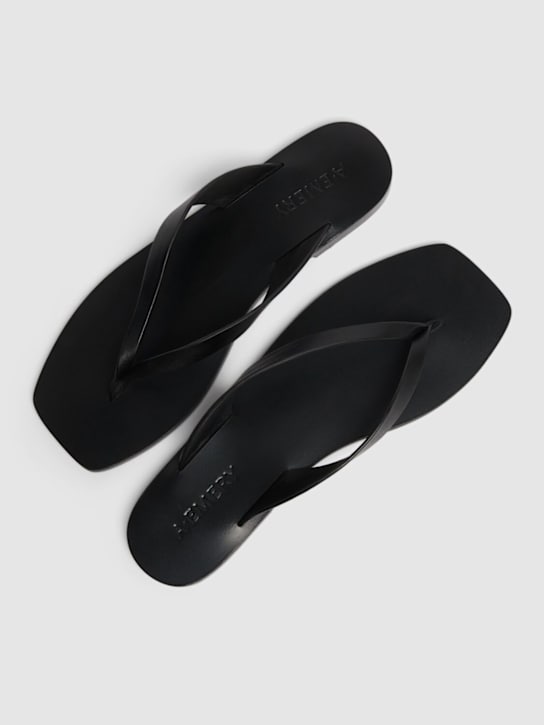 A.EMERY: 10mm Kinto leather flip flops - Black - women_2 | Luisa Via Roma