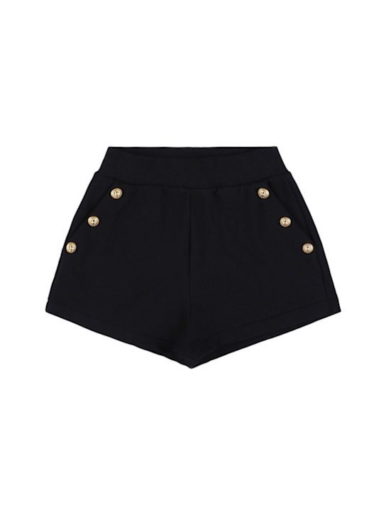 Balmain: コットンスウェットショートパンツ - kids-girls_0 | Luisa Via Roma
