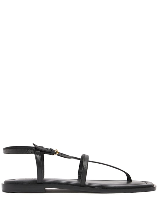 A.EMERY: 10mm Remly leather sandals - Black - women_0 | Luisa Via Roma
