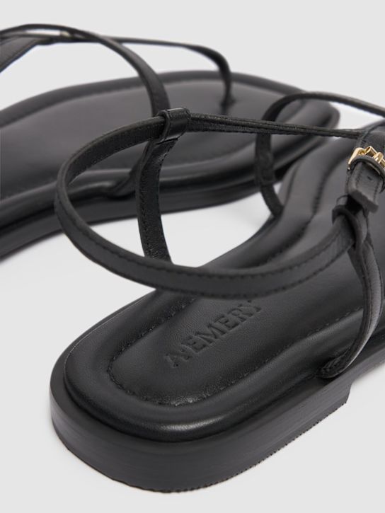 A.EMERY: 10mm Remly leather sandals - Black - women_3 | Luisa Via Roma