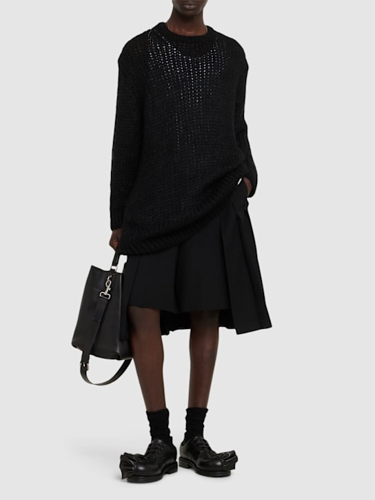 Comme des Garçons Homme Plus: Mohair blend knit sweater - men_1 | Luisa Via Roma