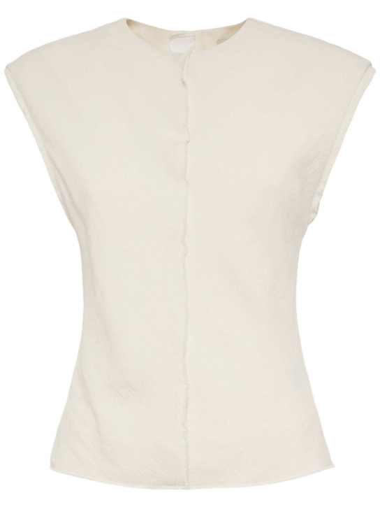AMI Paris: Sleeveless viscose top - women_0 | Luisa Via Roma