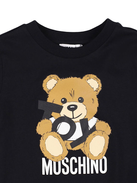 Moschino: コットンTシャツ＆ショートパンツ - kids-boys_1 | Luisa Via Roma