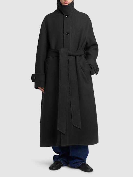 AMI Paris: Wool trench coat - men_1 | Luisa Via Roma