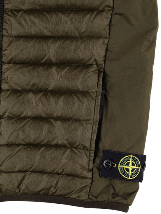 Stone Island Junior: Down vest - ミリタリーグリーン - kids-boys_1 | Luisa Via Roma
