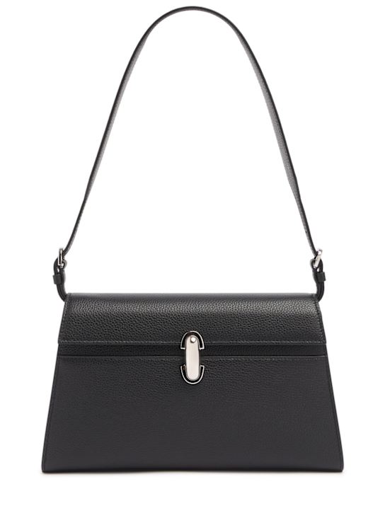 Savette: Symmetry grained leather shoulder bag - women_0 | Luisa Via Roma
