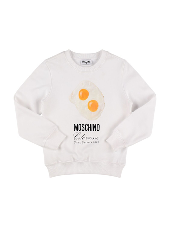 Moschino: コットンスウェットシャツ - kids-girls_0 | Luisa Via Roma