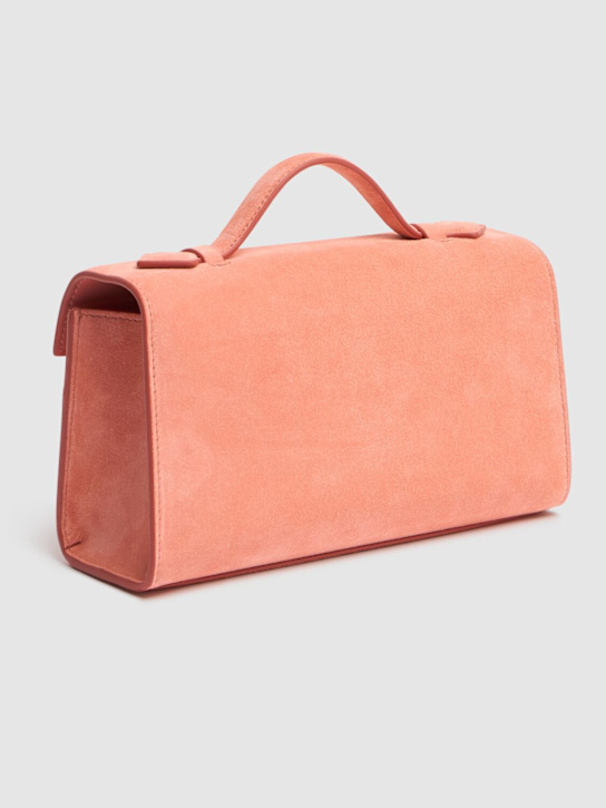 Savette: The Symmetry suede pochette - Camellia - women_4 | Luisa Via Roma