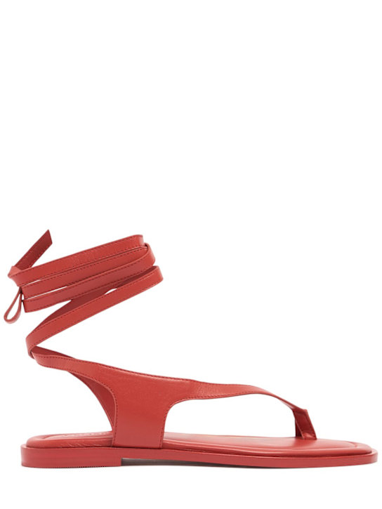 A.EMERY: 10mm Heidi leather sandals - Red - women_0 | Luisa Via Roma