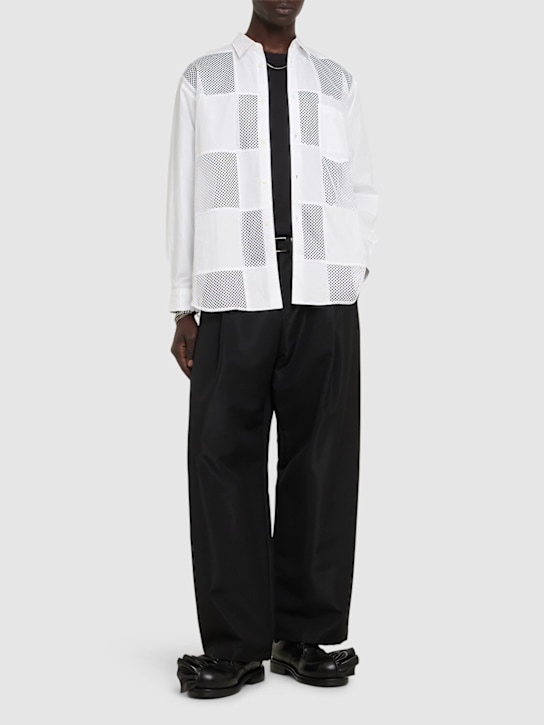 Cotton shirt w/ mesh inserts - Thumbnail 2