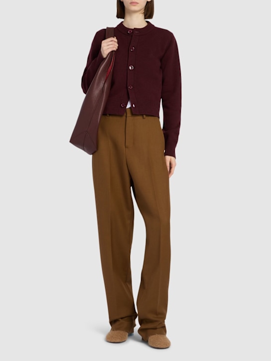 AMI Paris: Wool & cashmere knit cardigan - women_1 | Luisa Via Roma