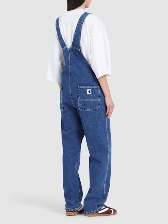 Carhartt WIP: BiB straight overalls - Blue Stone Wash - women_2 | Luisa Via Roma