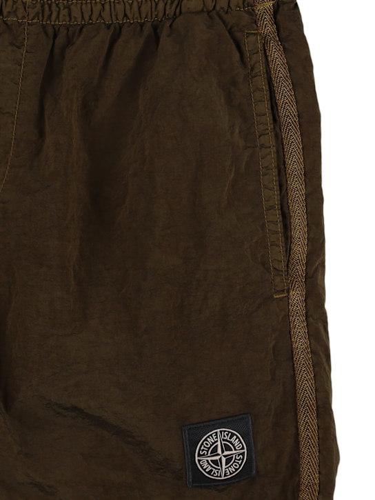 Stone Island Junior: ナイロン水着 - ミリタリーグリーン - kids-boys_1 | Luisa Via Roma