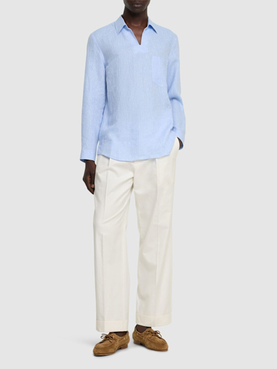 Zegna: Oasi linen shirt - men_1 | Luisa Via Roma