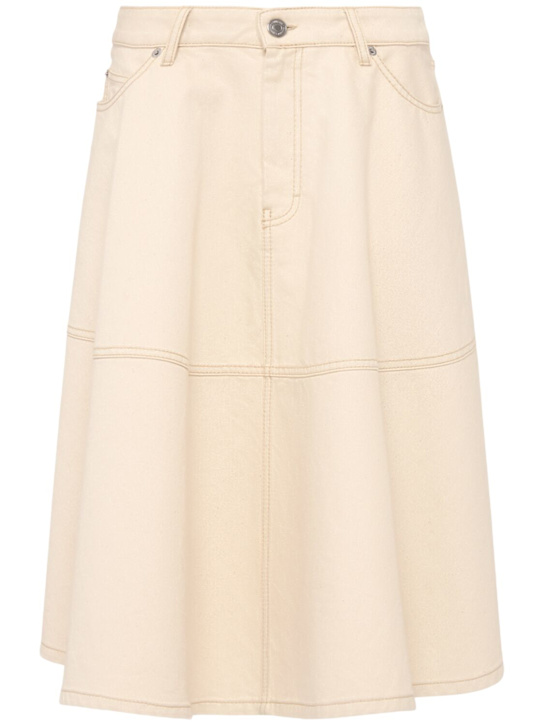 AMI Paris: Cotton midi skirt - women_0 | Luisa Via Roma