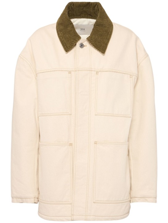 AMI Paris: Cotton canvas work jacket - women_0 | Luisa Via Roma