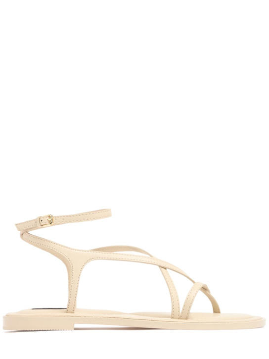 A.EMERY: 10mm Edna leather flat sandals - women_0 | Luisa Via Roma