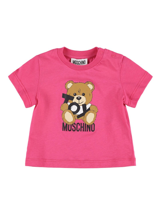 Moschino: コットンジャージーTシャツ - kids-girls_0 | Luisa Via Roma
