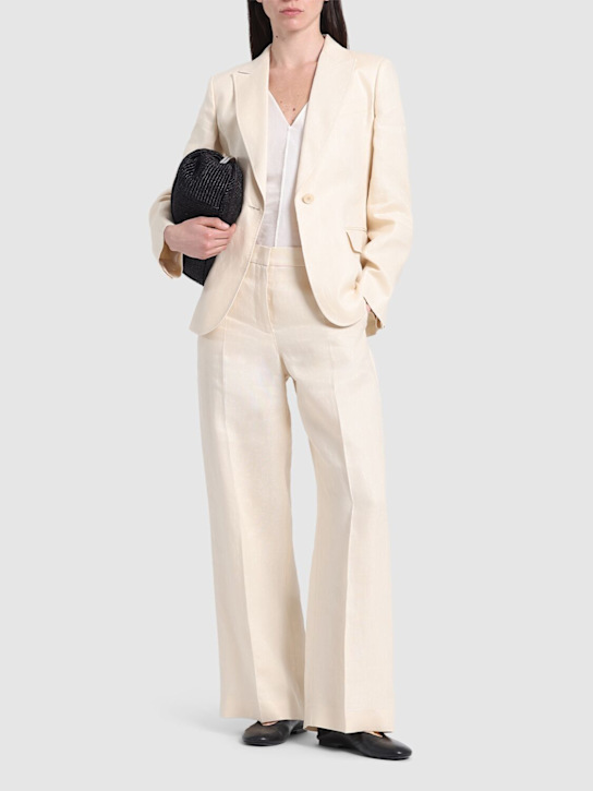 Weekend Max Mara: Malizia linen canvas wide pants - women_1 | Luisa Via Roma