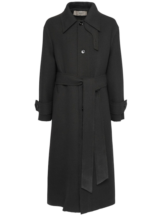 AMI Paris: Wool trench coat - men_0 | Luisa Via Roma