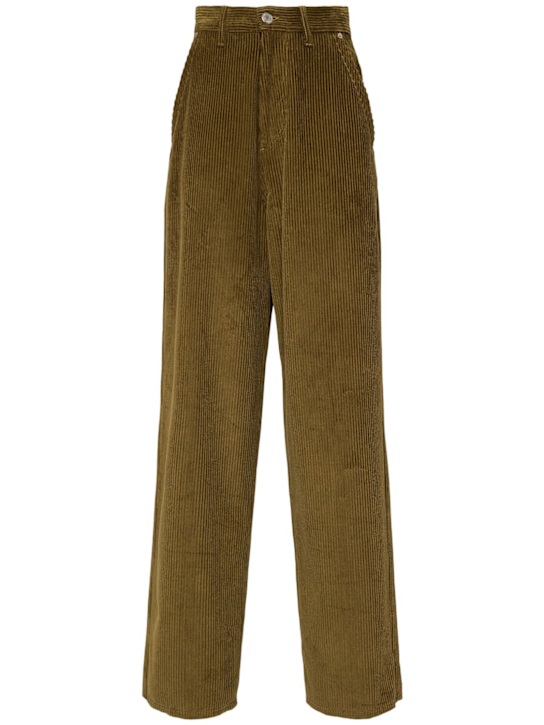 AMI Paris: Corduroy wide pants - women_0 | Luisa Via Roma