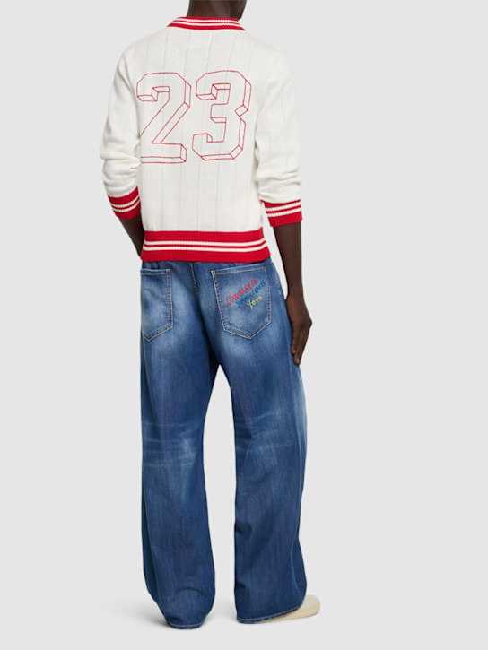 Dsquared2: Denim wide jeans - men_1 | Luisa Via Roma
