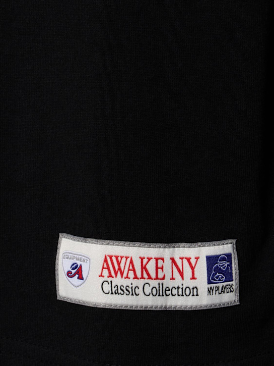 Awake NY: Varsity long sleeve jersey t-shirt - Black - men_4 | Luisa Via Roma