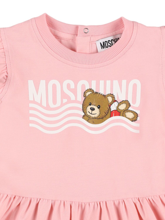 Moschino: Vestito in cotone stampato - kids-girls_1 | Luisa Via Roma