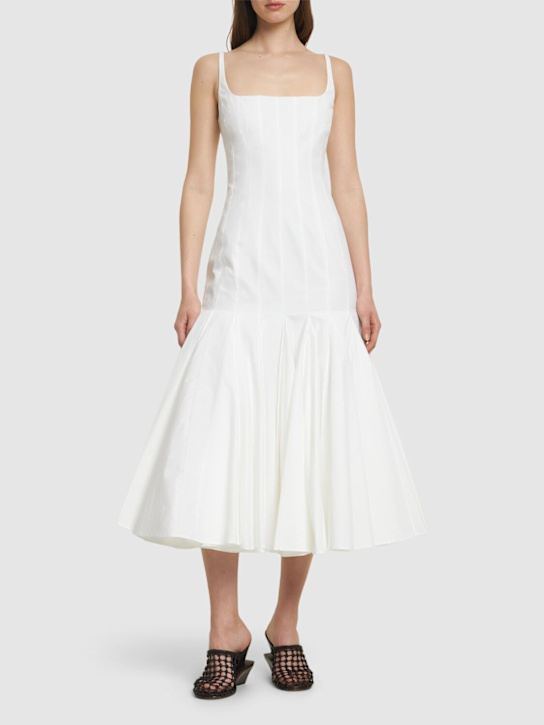 Jacquemus: La Robe Agave迷笛连衣裙 - 白色 - women_1 | Luisa Via Roma