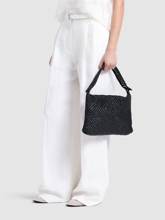 St. Agni: Macramé woven leather shoulder bag - women_1 | Luisa Via Roma