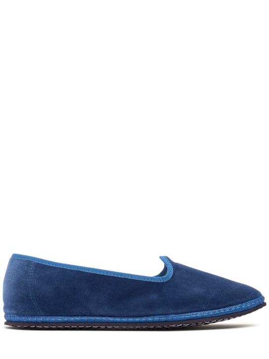 Vibi Venezia: 10mm Delfina velvet slippers - women_0 | Luisa Via Roma