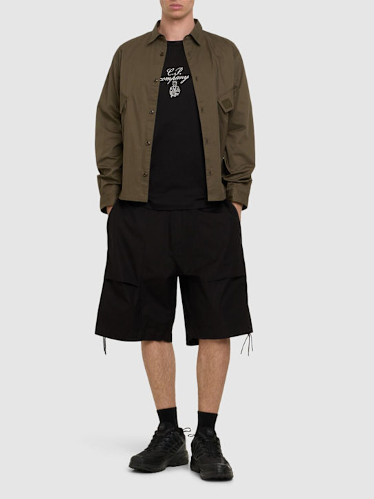 C.P. Company: Embroidery t-shirt - Black - men_1 | Luisa Via Roma