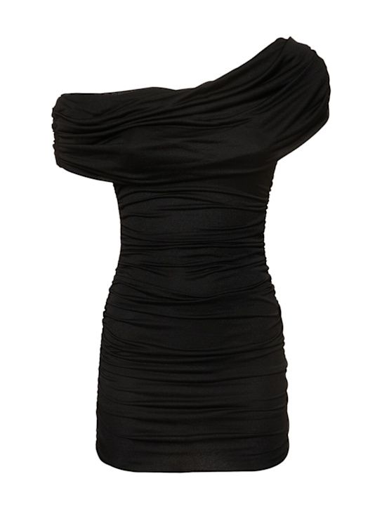 Draped jersey sablé dress - Thumbnail 1