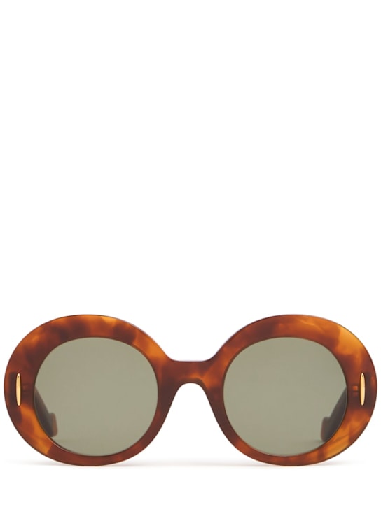 Loewe: Anagram round sunglasses - Blonde Havana - women_0 | Luisa Via Roma