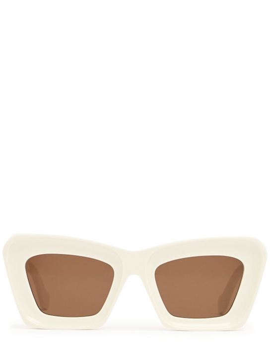 Loewe: Anagram猫眼太阳镜 - 白色 - women_0 | Luisa Via Roma