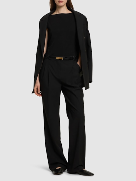 The Garment: Noah pleated suiting wool blend pants - women_1 | Luisa Via Roma