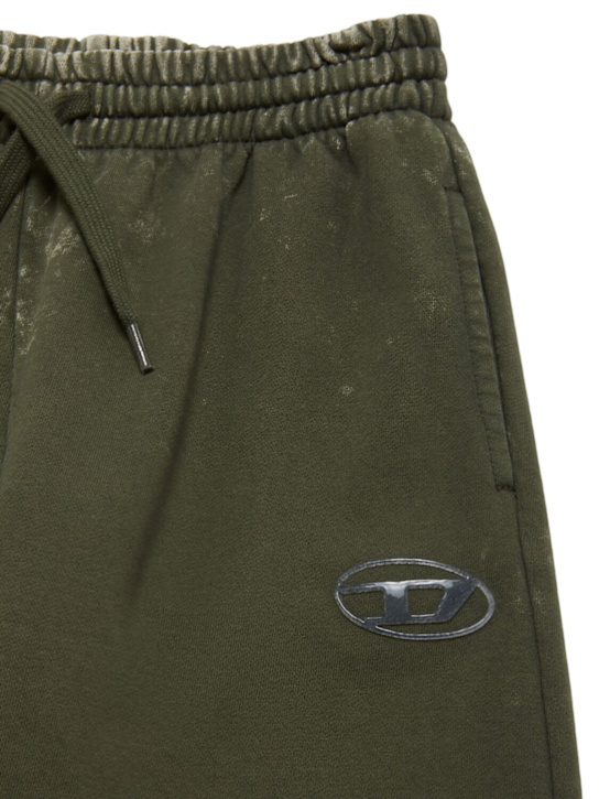 Diesel Kids: Cotton sweatpants w/ logo - ミリタリーグリーン - kids-girls_1 | Luisa Via Roma